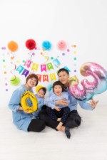 誕生日の記念撮影