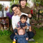 縦に並んで楽しいポージングで撮影しました