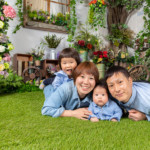 寝転んでの家族写真!こちらもオススメのポーズ